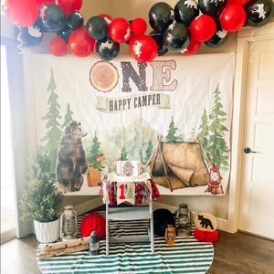 One Happy Camper backdrop